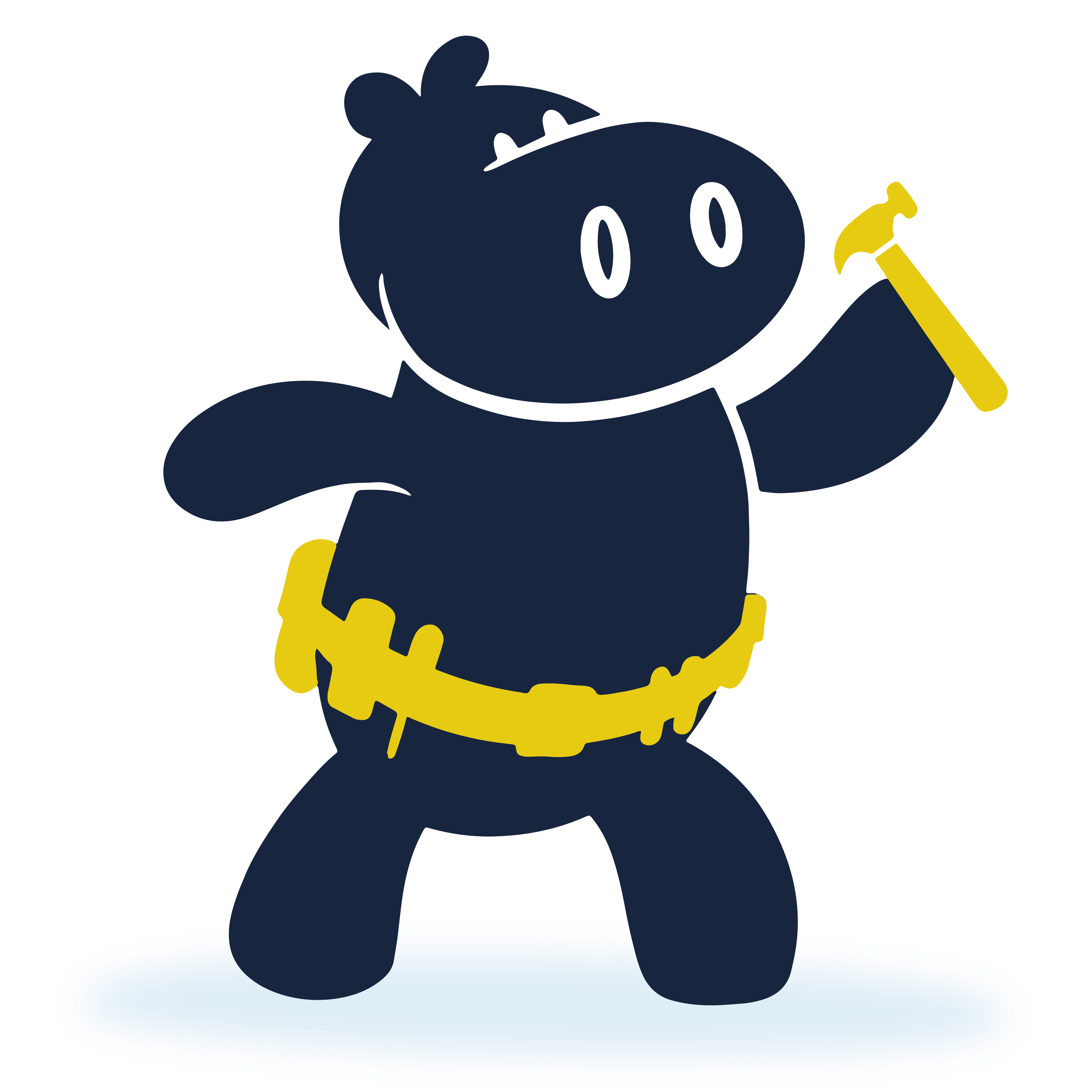 Blue Hippo mascot